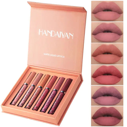 6PC Matte Velvet Lip Gloss Set