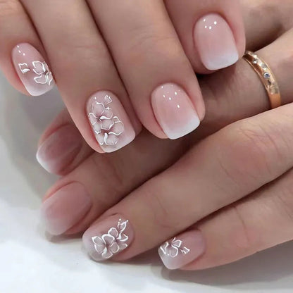 Glamorous Glitter French Nails